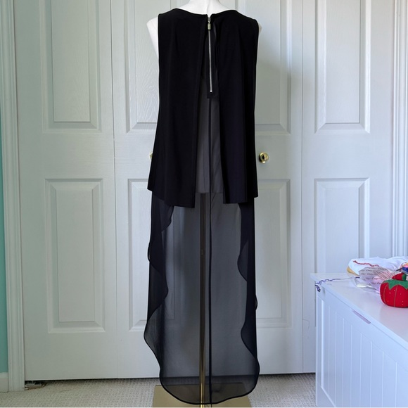 FRANK LYMAN | Black Hi-Low Sleeveless Top Sz 6 - Picture 2 of 5